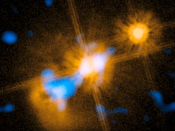 近距类星体HE0450-2958的颜色合成图像